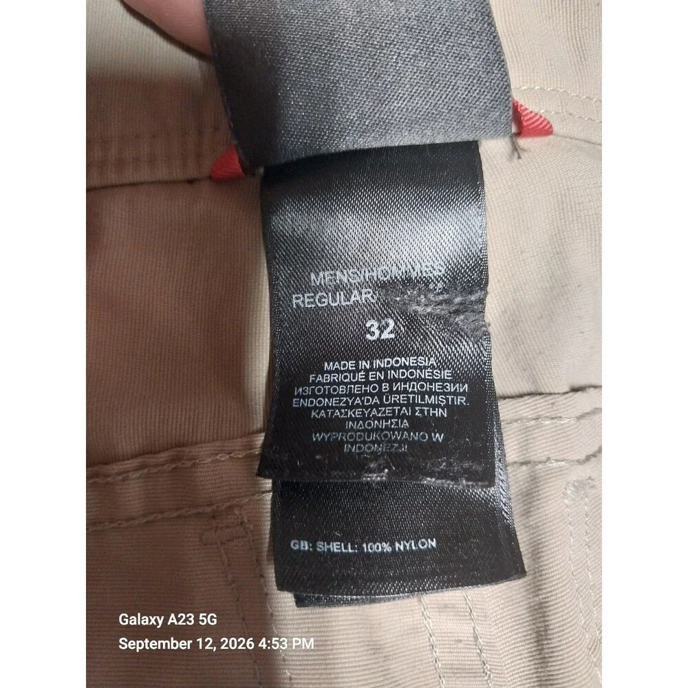 The North Face Men’s Khaki Hiking Shorts Size 32 Regular Lightweight Outdoor